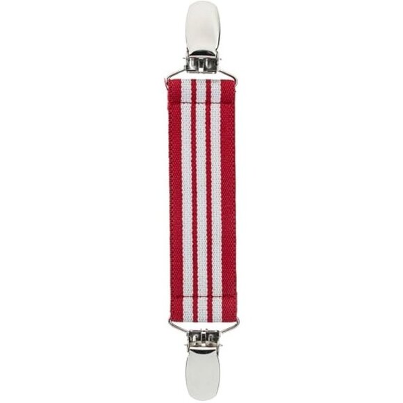 Hold'Em Elastic Scarf and Hat Clips Attacher Extra Heavy Clips  - Red and White - Picture 1 of 7